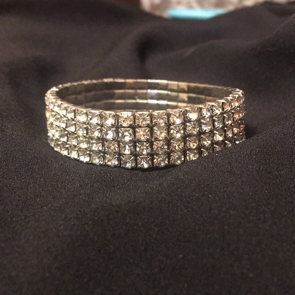 Sterling Silver Rhinestone bracelet, new.